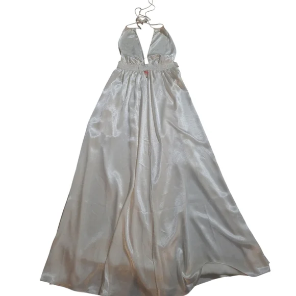 NWT Free People Ivory Silky Cocktail Maxi Sz L - Picture 5 of 13